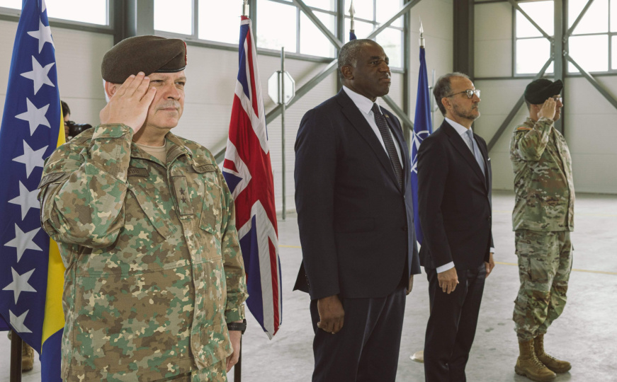 Šef britanske diplomatije David Lammy posjetio EUFOR kamp u Butmiru