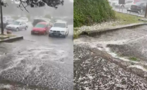 Zemljotres pa oluja: Nikšić pod vodom i ledom, jako nevrijeme pogodilo grad