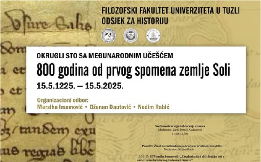 Značajan naučni skup u Tuzli: 800 godina od prvog spomena zemlje Soli