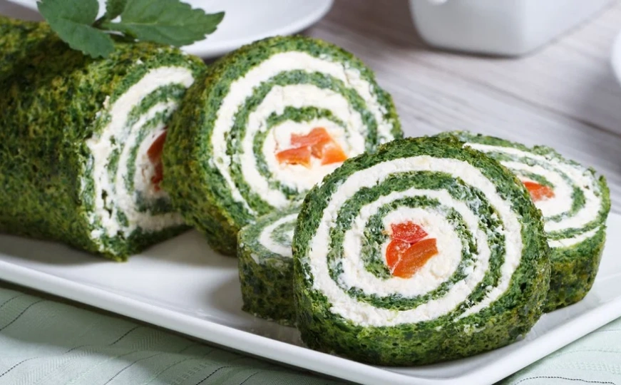 Lagani vege zalogaj: Zeleni rolat od špinata sa sirom i mrkvom