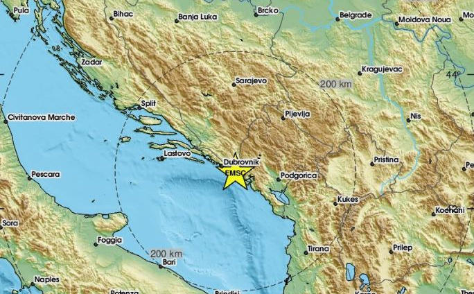 Zemljotres kod Dubrovnika, osjetio se i u BiH: "Kratko trajalo, ali dobro treslo"