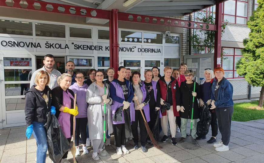 Zajedno za zdravlje: Kolektiv OŠ "Skender Kulenović" organizovao akciju čišćenja i dezinfekcije