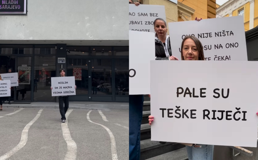 Kreativan performans privukao pažnju Sarajlija: 'Šetali smo ulicama s riječima iz srca mladih'