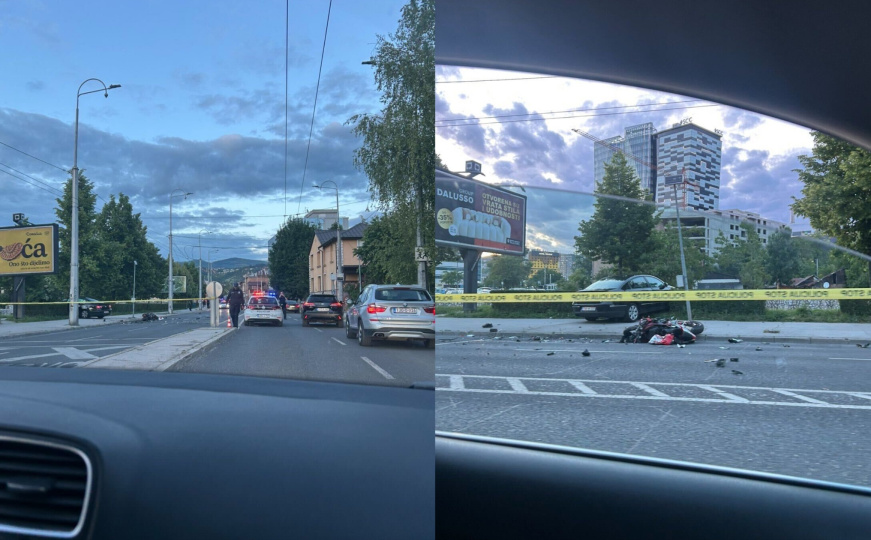 Saobraćajna nesreća u Sarajevu: Motociklista prebačen na KCUS