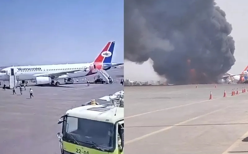 Zastrašujući snimci: Putnici panično bježe iz aviona, sekunde poslije uništava ga izraelska raketa