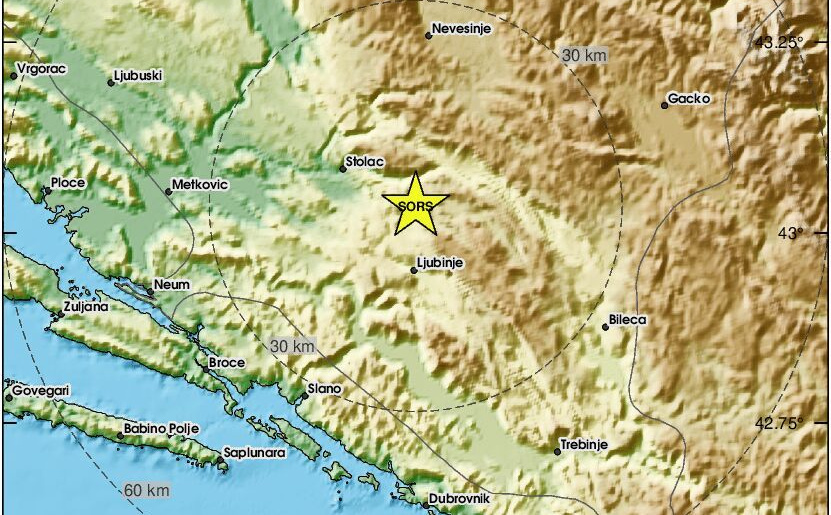 Bosnu i Hercegovinu pogodio novi zemljotres: "Tutnjava"