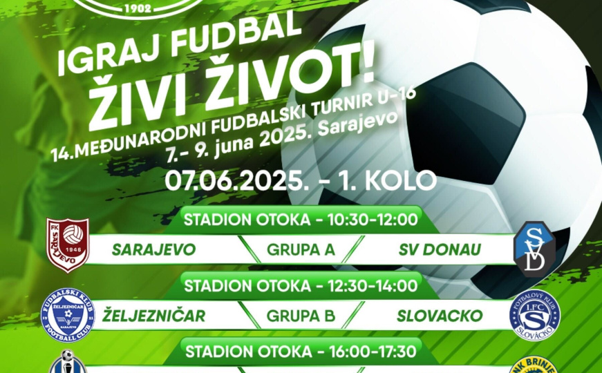 Sve je spremno za KLAS 14. Međunarodni fudbalski turnir U-16 "Igraj fudbal, živi život"