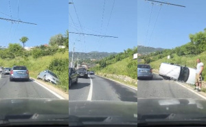 Kolaps u saobraćaju: Nesreća na Kobiljoj Glavi, dva automobila završila u kanalu