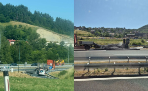 Obustavljen saobraćaj kod Vogošćanske petlje: Rasuo se teret na autoputu A-1