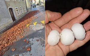 Snažno nevrijeme pogodilo Sloveniju: Grad razbijao krovove i automobile, vjetar rušio stabla