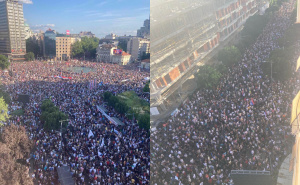 Prizori koji oduzimaju dah: Pogledajte snimke sa velikog protesta studenata u Beogradu