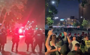 Kordon policije krenuo na okupljene građane u Beogradu: Bačeni topovski udari
