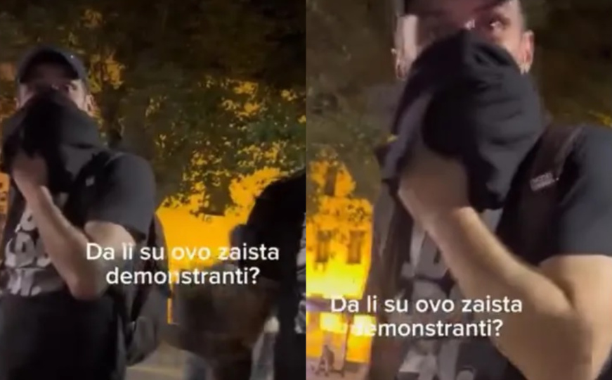 Širi se snimak sa sinoćnjih protesta u Beogradu: Ko je zapalio kontejnere?