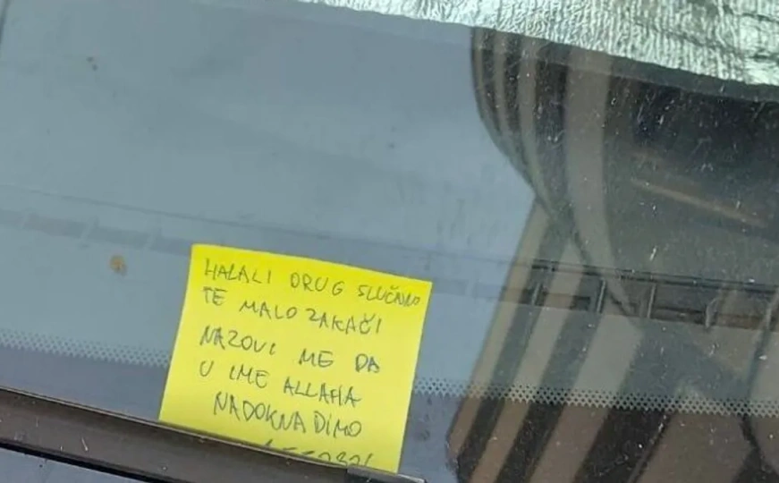 Zeničanin ostavio poruku na brisaču automobila i oduševio prolaznike: Evo šta je napisao