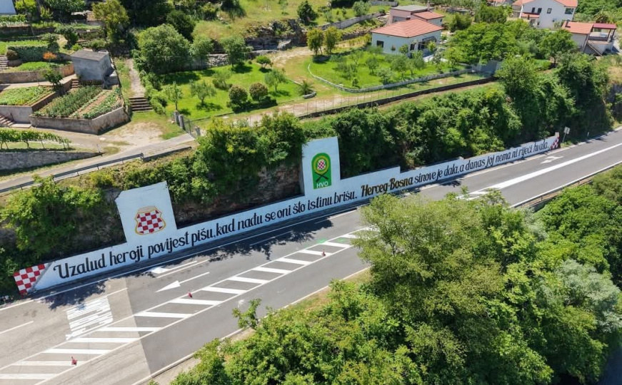 Nakon upita Radiosarajevo.ba: JP Ceste naredile uklanjanje grafita koji veliča tzv. Herceg-Bosnu