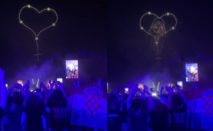 Nad modrim nebom Zagreba zasijali dronovi: Pogledajte lightshow na koncertu Thompsona