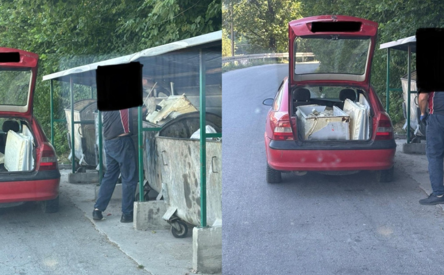Uhvaćen na djelu: Nesavjesni građanin pretvorio kontejner u mini-deponiju