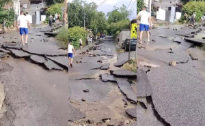 Katastrofalni prizori iz Beograda: Nevrijeme odnijelo asfalt sa ulice