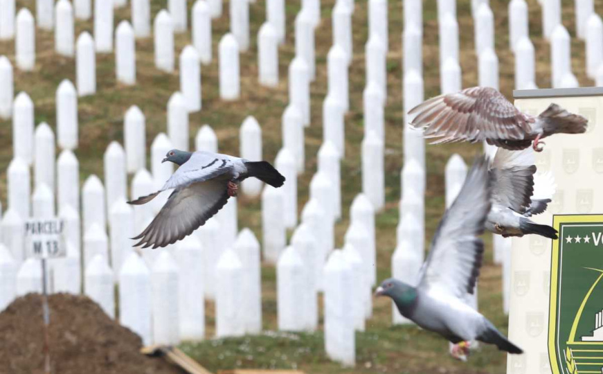 Memorijalni let za žrtve genocida u Srebrenici: U Potočarima pušteni golubovi mira