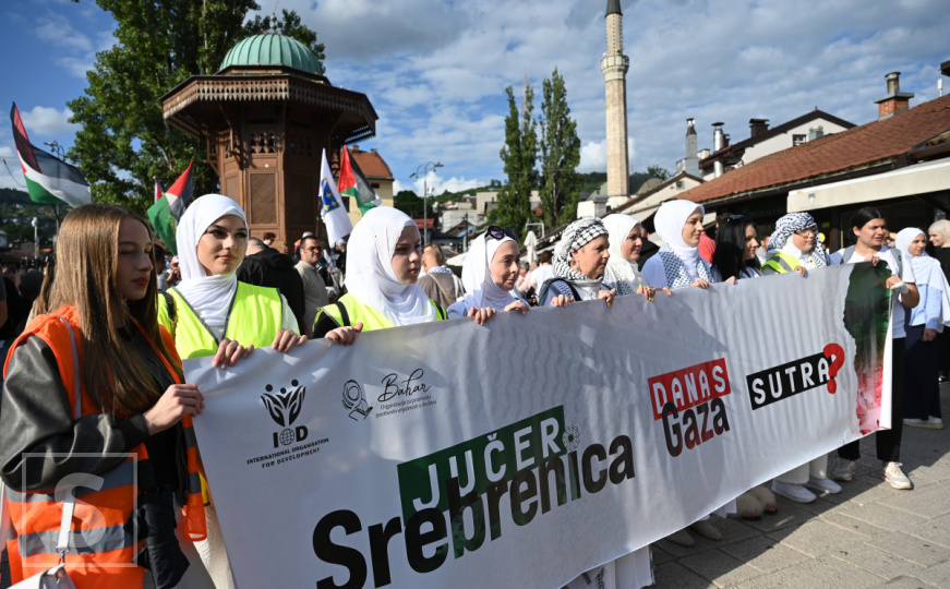 'Jučer Srebrenica, danas Gaza, sutra?': Sarajlije poslale snažnu poruku svijetu