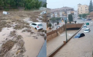 Opasno nevrijeme pogodilo Španiju: Automobili plivali cestama, tuča oštetila avion u letu