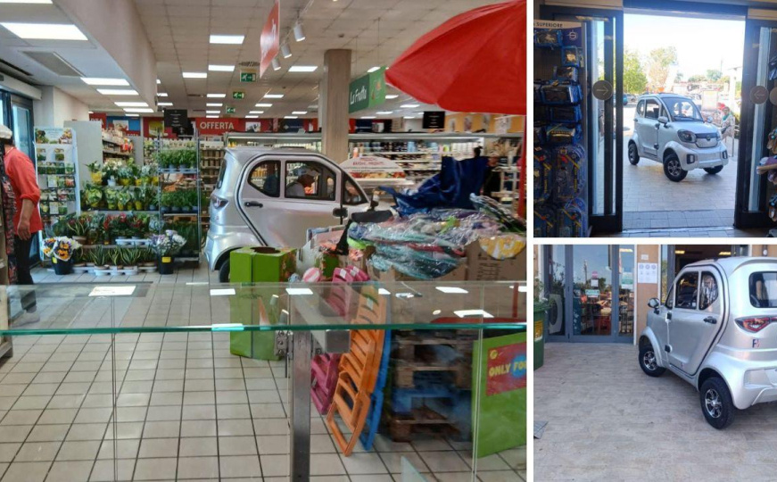 Nevjerovatna scena u Italiji: Automobilom ušao u supermarket jer mu je bilo mrsko nositi pivo