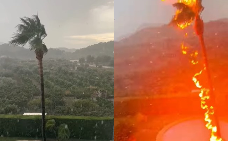 Turistkinja snimala oluju kada je iznenada grom udario tik do nje: Kamera sve zabilježila