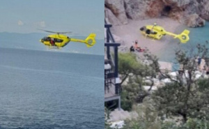 Drama na hrvatskoj obali: Turista povrijeđen pri skoku u more, helikopter sletio na plažu