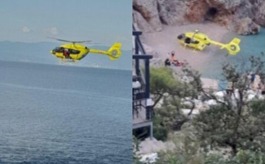 Drama na hrvatskoj obali: Turista povrijeđen pri skoku u more, helikopter sletio na plažu