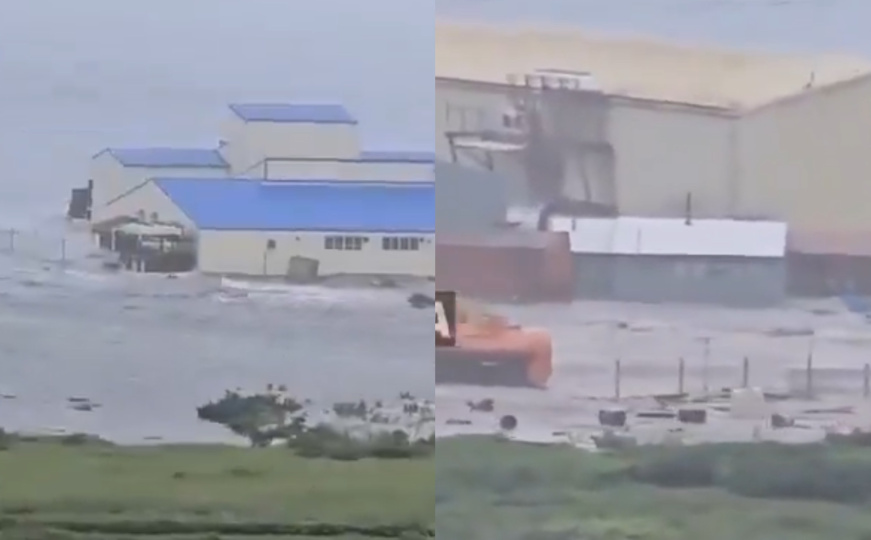 Prvi snimci cunamija poslije razornog zemljotresa: Voda 'guta' sve pred sobom