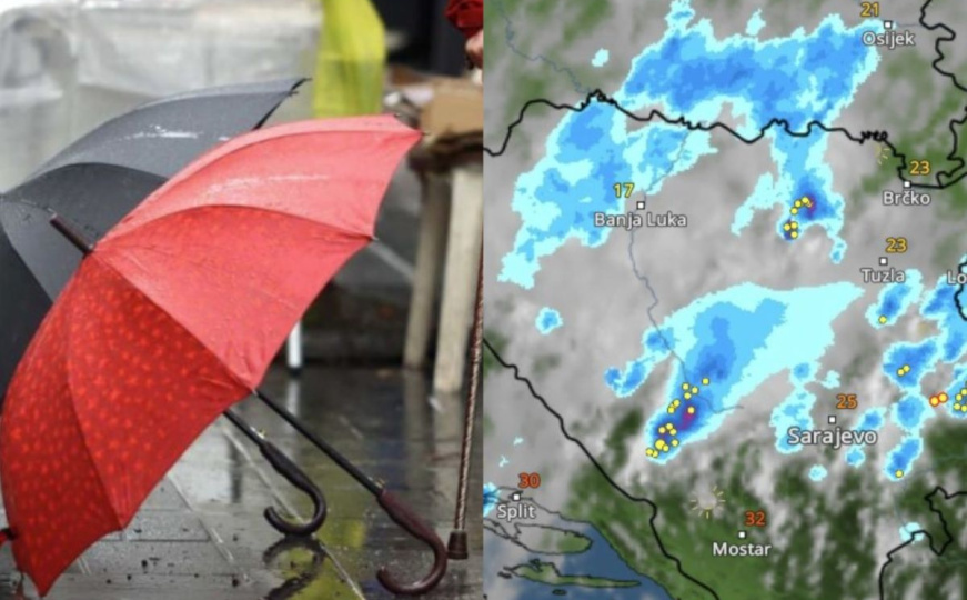 Pratite uživo | Nevrijeme stiglo u BiH, oglasio se BH Meteo