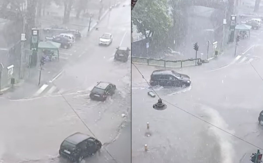 Pogledajte snimak: Snažno nevrijeme u Tešnju, ulice pod vodom