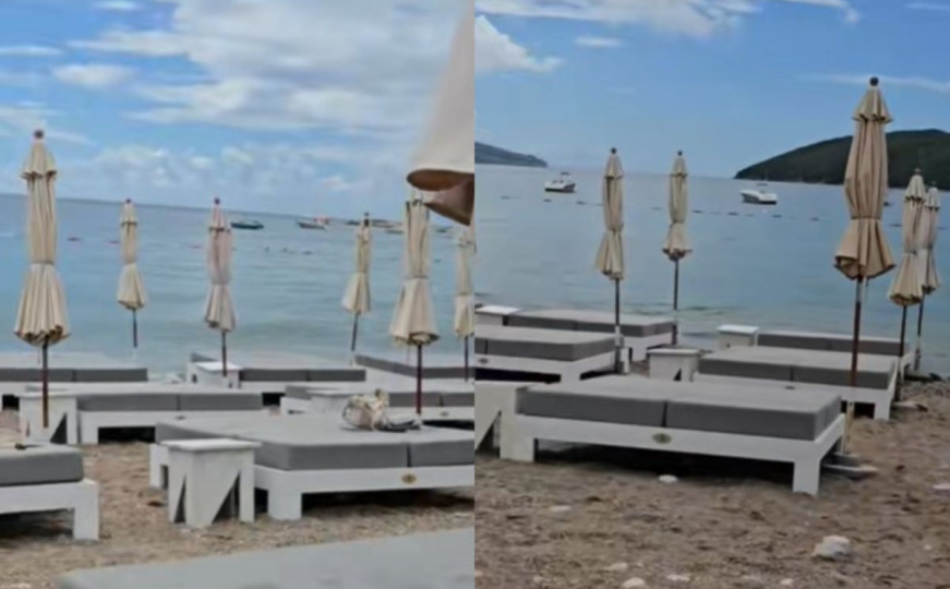 Snimak s plaže u Budvi pokrenuo raspravu: "Naravno da je prazno, mala piva 16 KM"