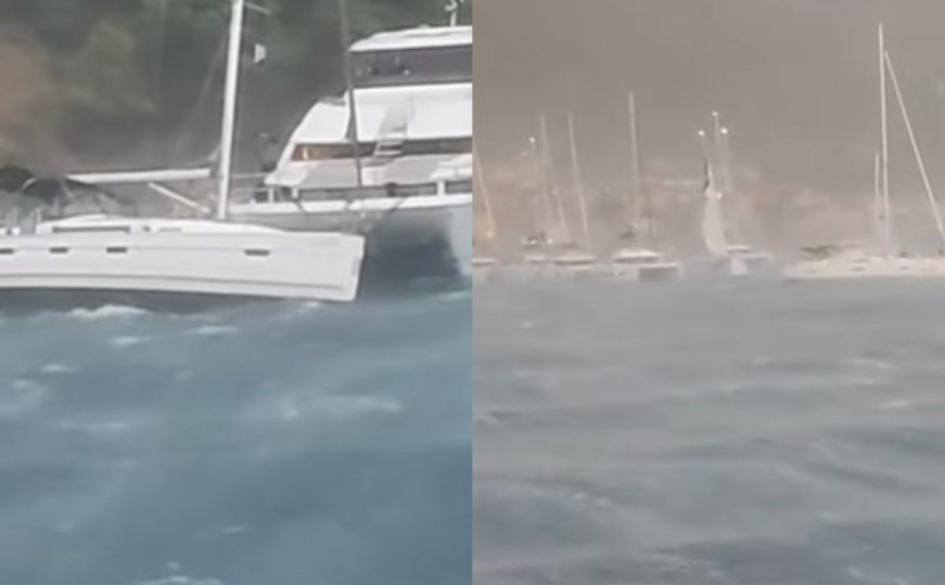 Snažno nevrijeme na Jadranu: U Splitu pada jaka kiša i grmi, Poljud ostao bez struje