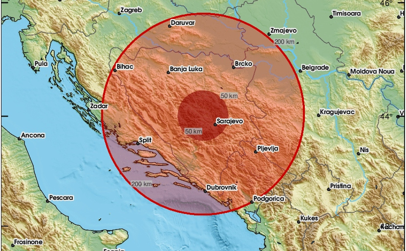 Zemljotres u Bosni i Hercegovini: "Bilo je kratkotrajno, ali prilično jako"