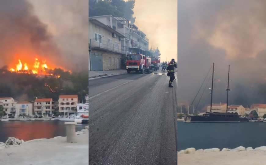 Apokaliptični prizori kod Splita: Veliki požar dug je tri kilometra, uvjeti su teški