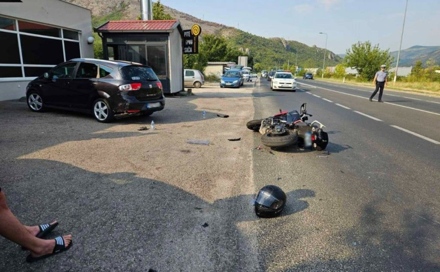 Nesreća kod Mostara: Povrijeđen motociklista