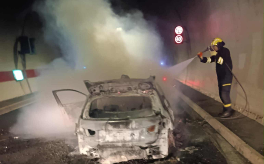 Novi detalji požara u tunelu Ivan: Izgorio automobil, četvero putnika spašeno