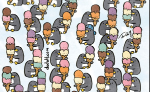 Na fotografiji se krije jedan poseban sladoled – možete li ga pronaći?