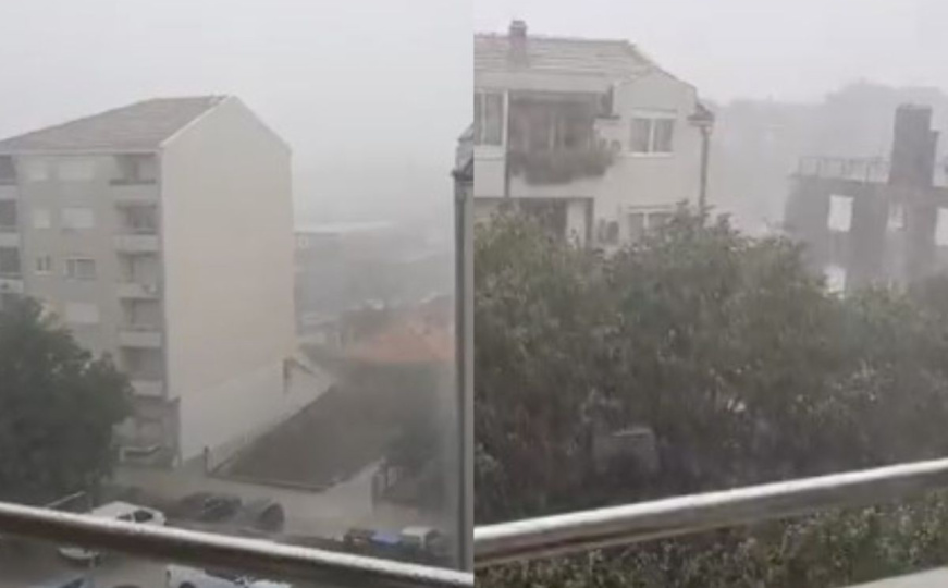 Pogledajte snimak: Snažno nevrijeme u Trebinju, u gradu nestalo električne energije