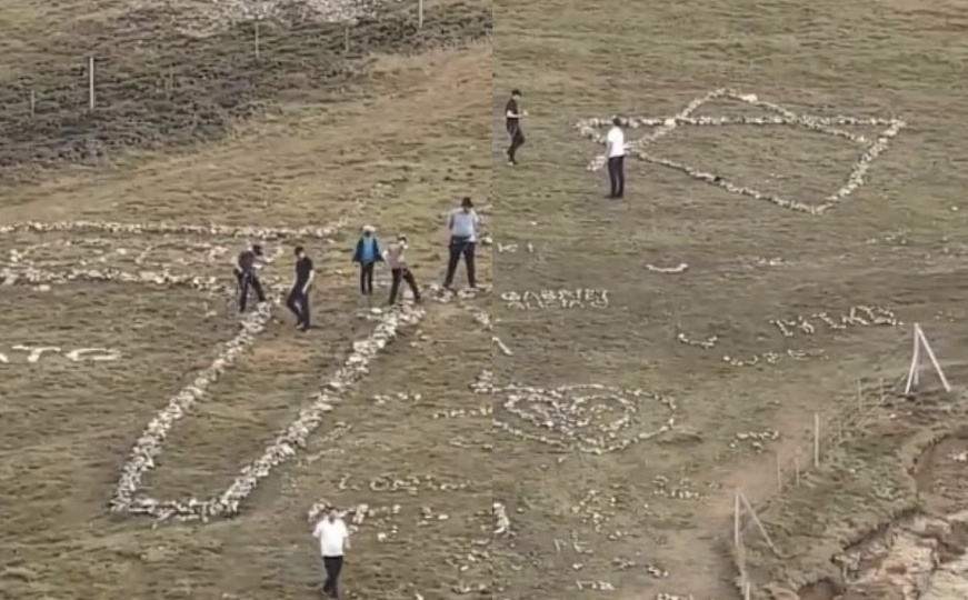 Bijes u Velikoj Britaniji: Izraelski turisti srušili krst i od kamenja napravili Davidovu zvijezdu