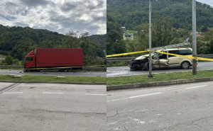 Nova teška nesreća u BiH: Sudar kamiona i automobila, jedna osoba hitno prevezena u bolnicu