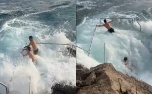 Dramatičan snimak iz Hrvatske: Trojica momaka spasili turiste iz olujnog mora
