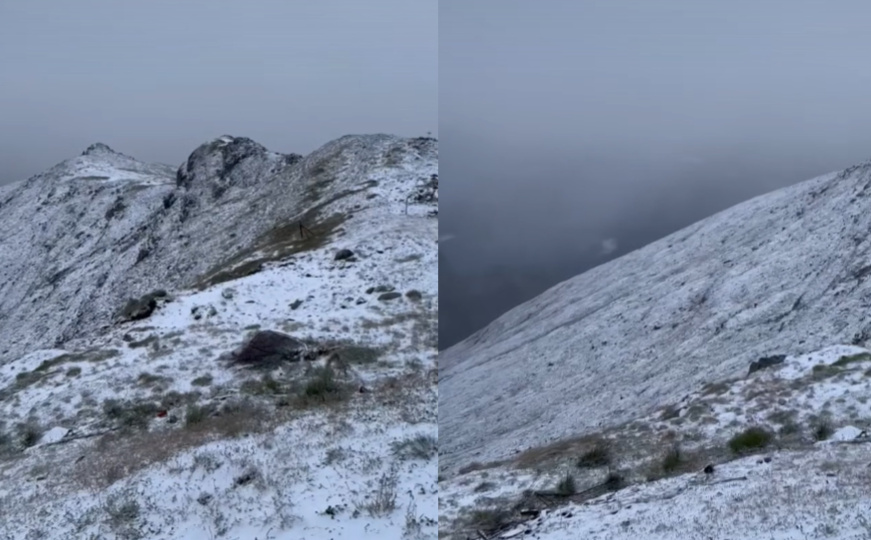 Nevjerovatni prizori u augustu: Snijeg zavejao planinu na Balkanu, temperature drastično pale