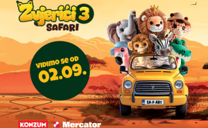 Safari avantura počinje, Zvjerići 3 stižu u Konzum i Mercator!