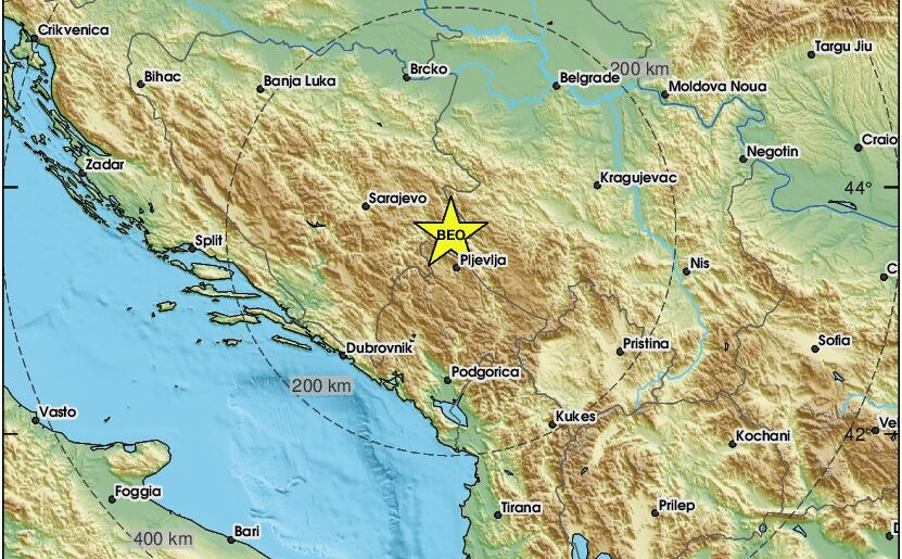 Zemljotres i večeras pogodio BiH: Bio je jačine 2.5