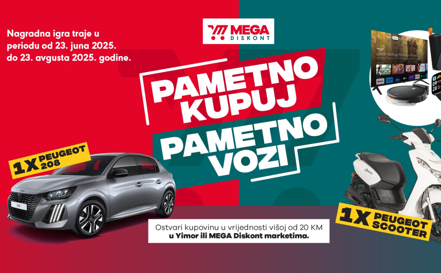 Veliko finale nagradne igre “Pametno kupuj – pametno vozi” u MEGA Diskontu