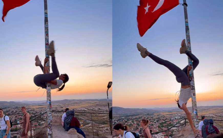 Influenserica iz BiH razbjesnila javnost u Turskoj: Plesala oko stuba s zastavom, vlasti ogorčene