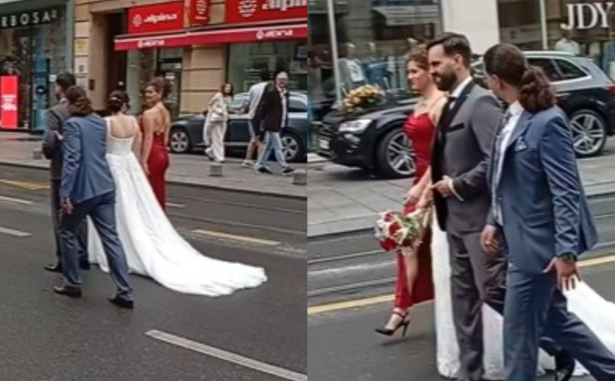 Mladenci blokirali saobraćaj u Sarajevu i izazvali lavinu komentara. Pogledajte snimak