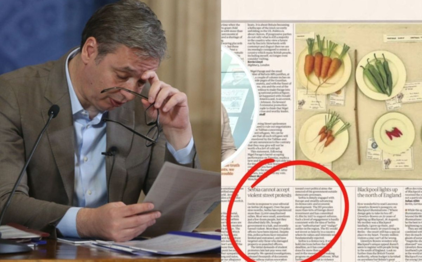 Stručnjak za međunarodne odnose: "Vučićevo pismo u Guardianu objavljeno ispod fotografija sa pijace"